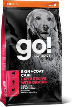 Go! Solutions Skin + Coat Care Lamb Dry Dog Food with Grains, Chicken-Free