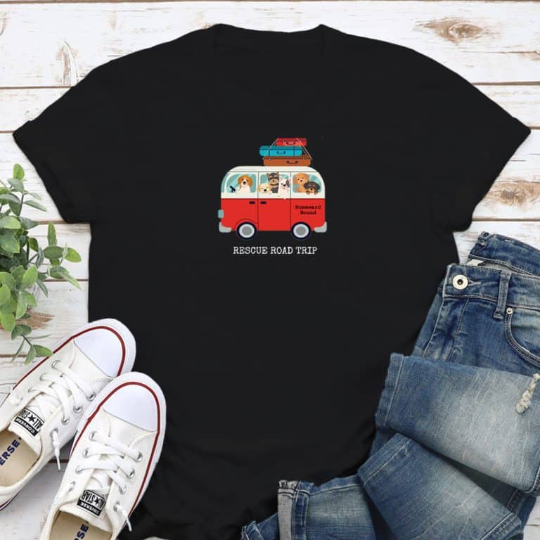 Homeward Bound Rescue Road Trip Mini Van Standard Tee Black