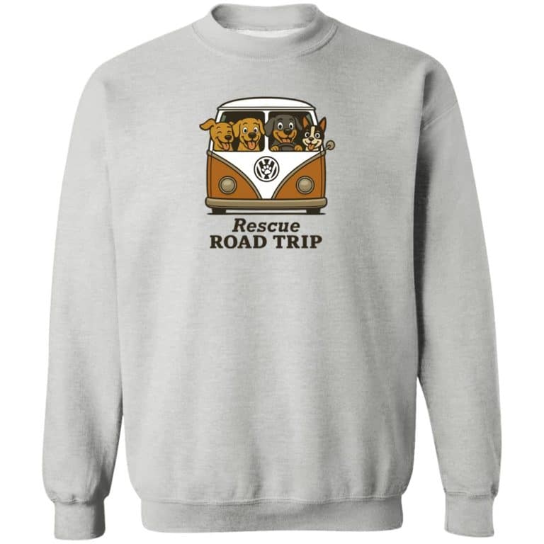 Rescue Road Trip Buddies Sweatshirt Heather Grey
