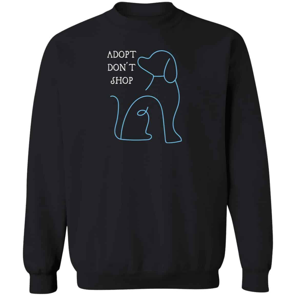 Adopt Don’t Shop Dog Stencil Sweatshirt Black