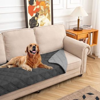 SUNNYTEX Waterproof & Reversible Dog Bed Cover Pet Blanket Sofa