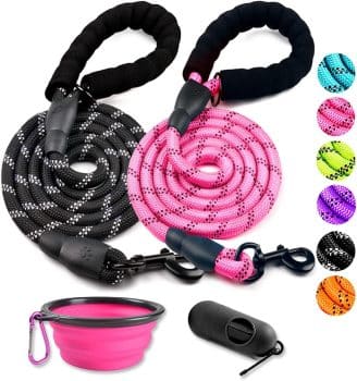 COOYOO 2 Pack Dog Leash 5 FT Heavy Duty