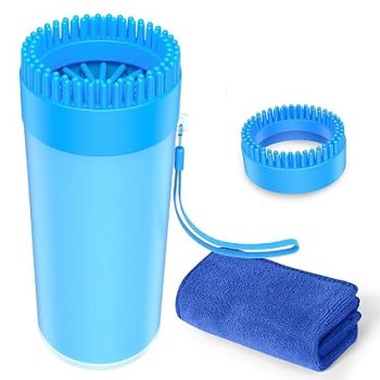 Upgrade 2 In 1 Paw Buddy for Medium Dogs - Muddy Foot Cleaner