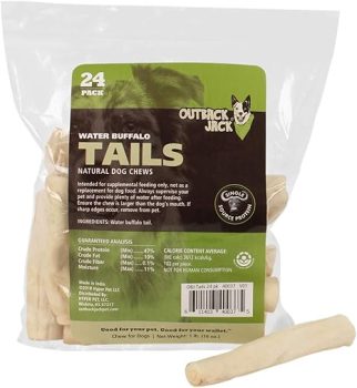 Outback Jack Water Buffalo Tails 100% Natural Dog Treats