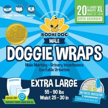 Bodhi Dog Disposable Male Dog Diapers - Super Absorbent, Leak-Proof Pee Wraps