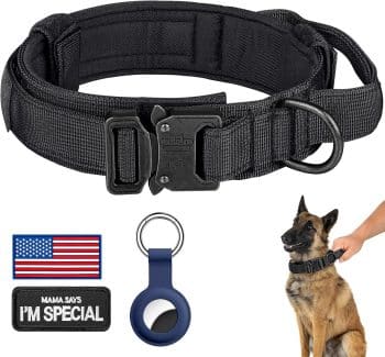 DAGANXI Tactical Dog Collar, Adjustable Military Training Nylon Dog Collar