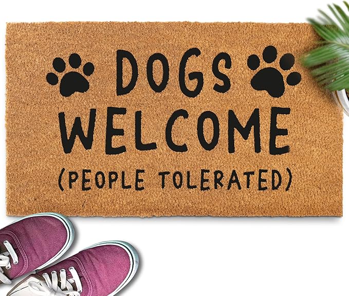 Dogs Welcome Door Mat