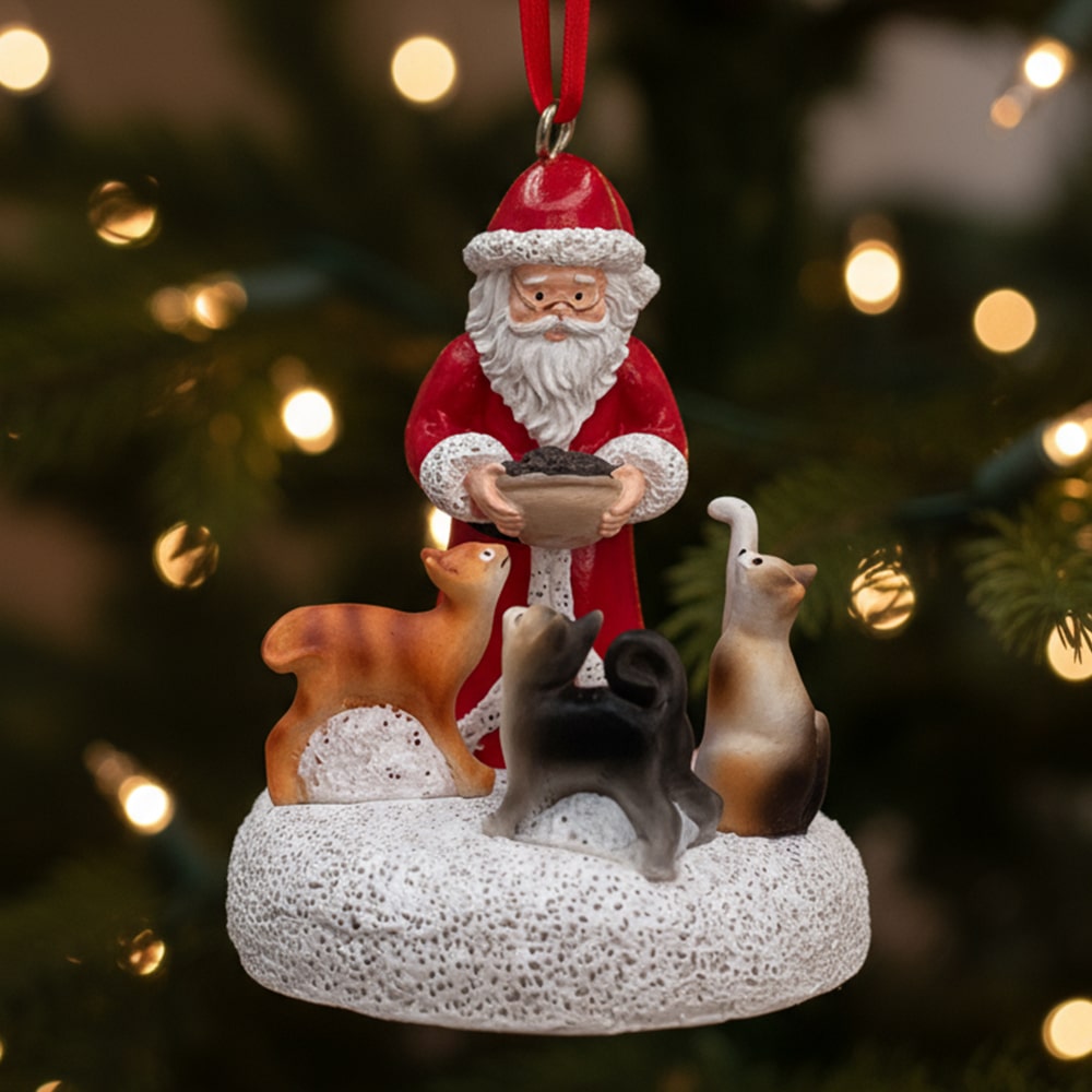 Santa’s Light Of Hope- A Cat’s Christmas Wish Collectible Ornament - Image 2
