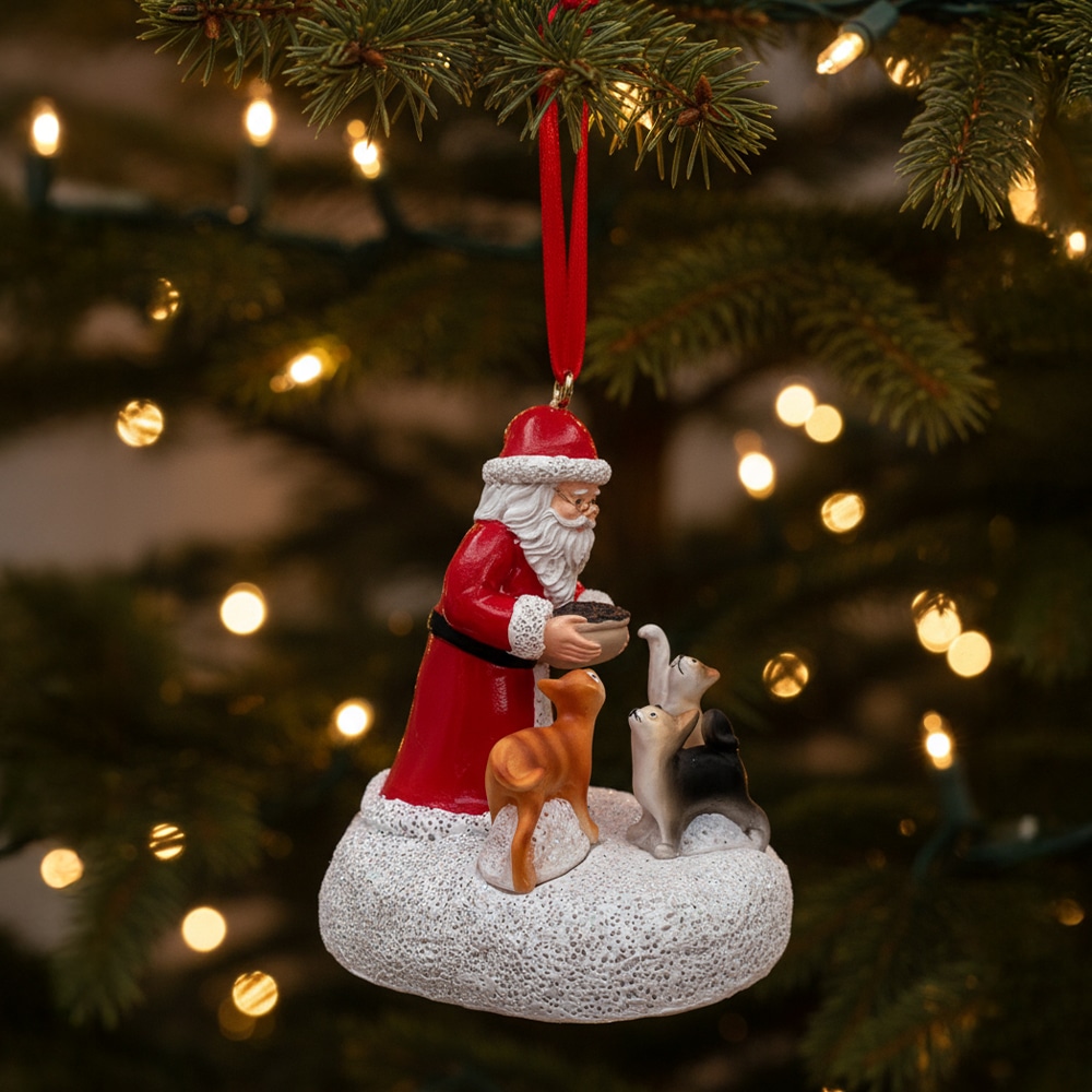 Santa’s Light Of Hope- A Cat’s Christmas Wish Collectible Ornament - Image 4