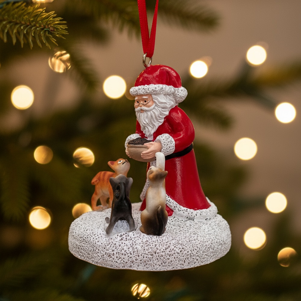 Santa’s Light Of Hope- A Cat’s Christmas Wish Collectible Ornament - Image 3