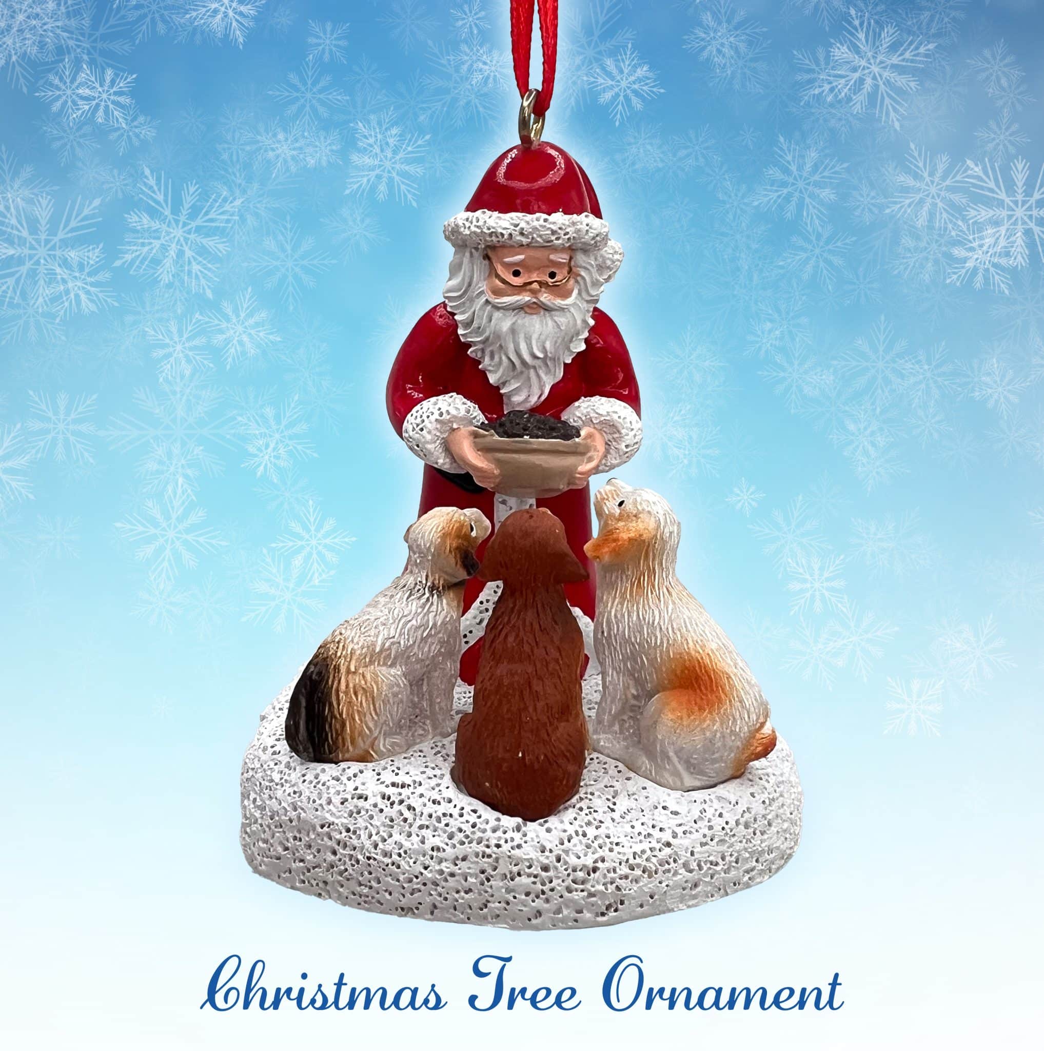 Image of Santa’s Light Of Hope- A Dog’s Christmas Wish Collectible Ornament- Helps Feed Hungry Dogs In Need
