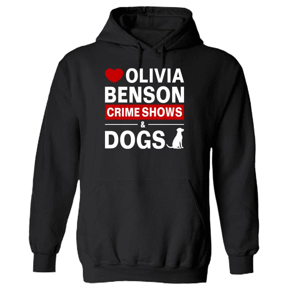 Olivia Benson Crime Shows & Dogs Hoodie Black