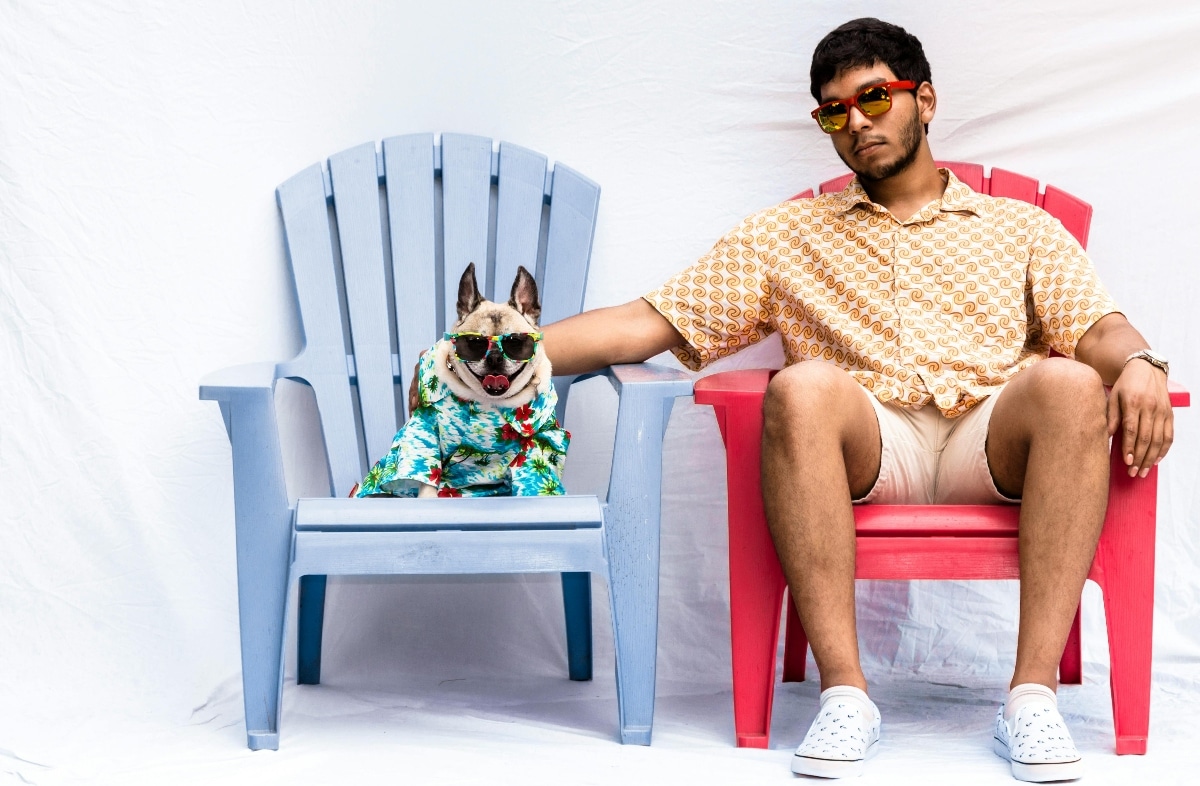 A dog resting beside its owner, radiating love and warmth