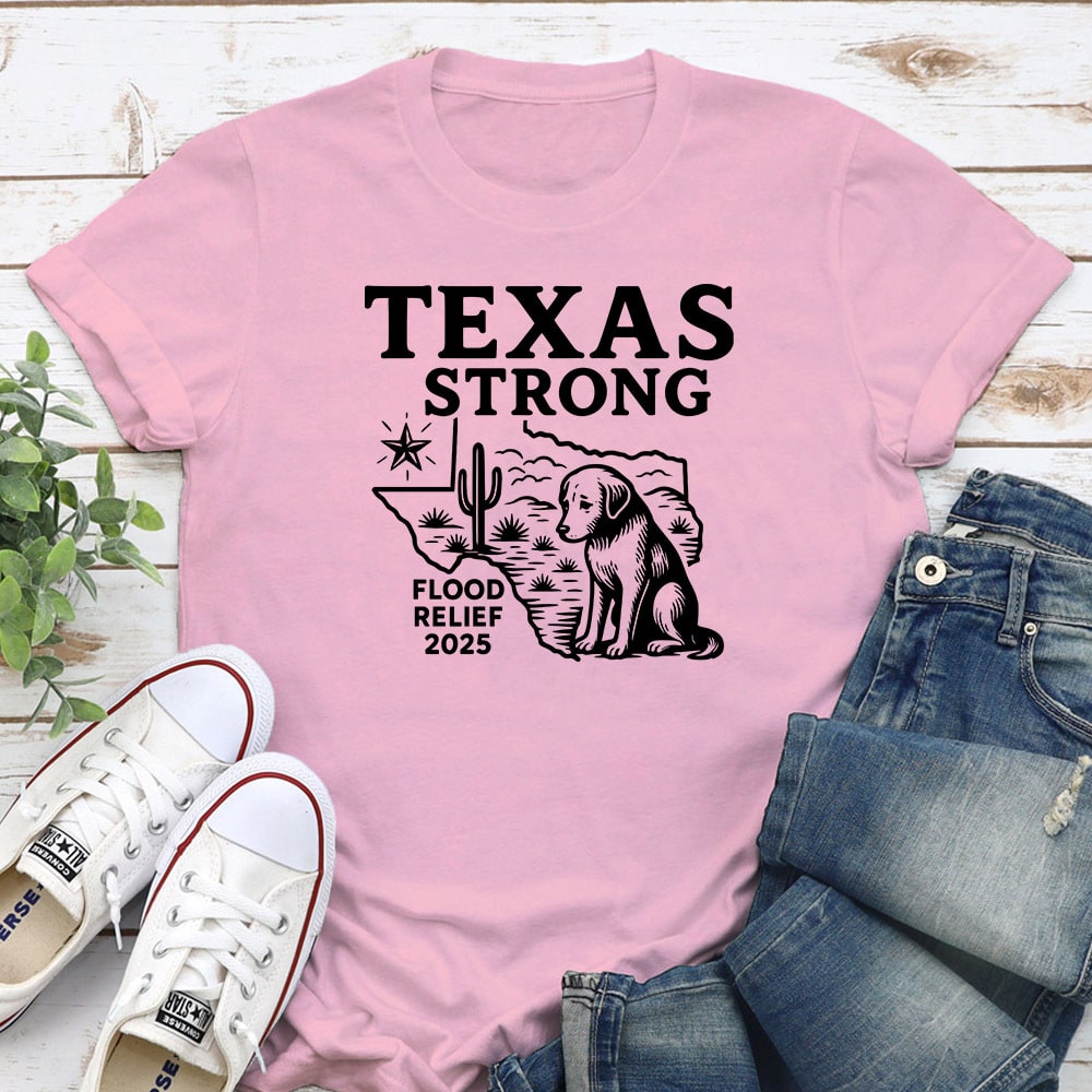 Texas Strong Standard Tee Light Pink