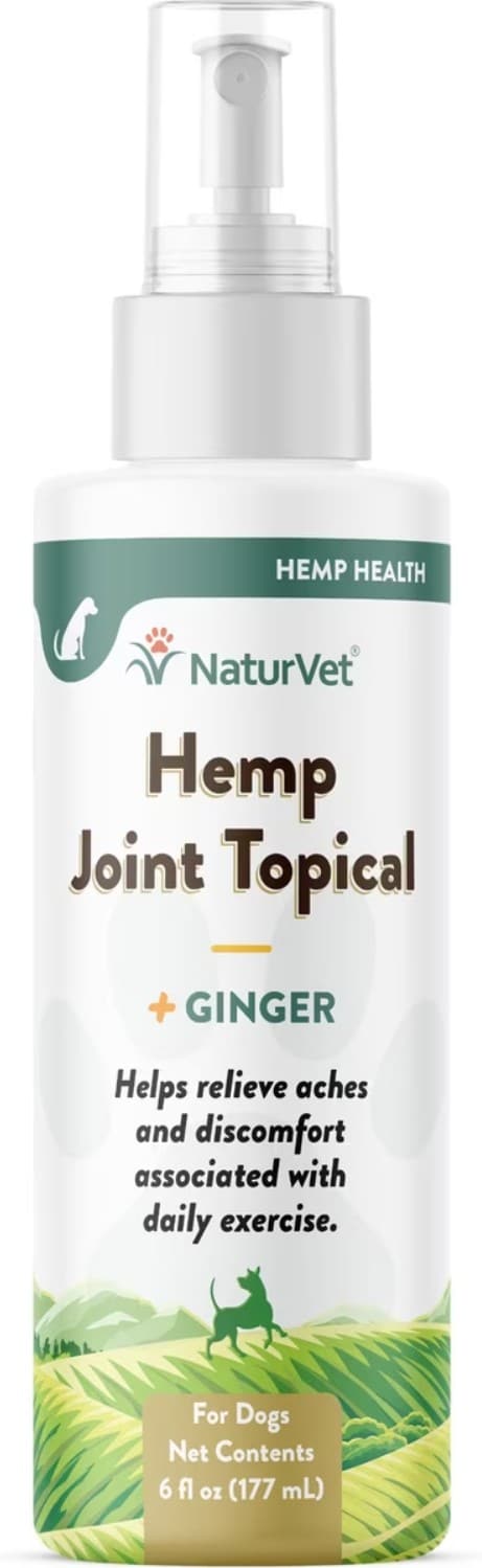 NaturVet Hemp Joint Topical Spray with Ginger for Dogs