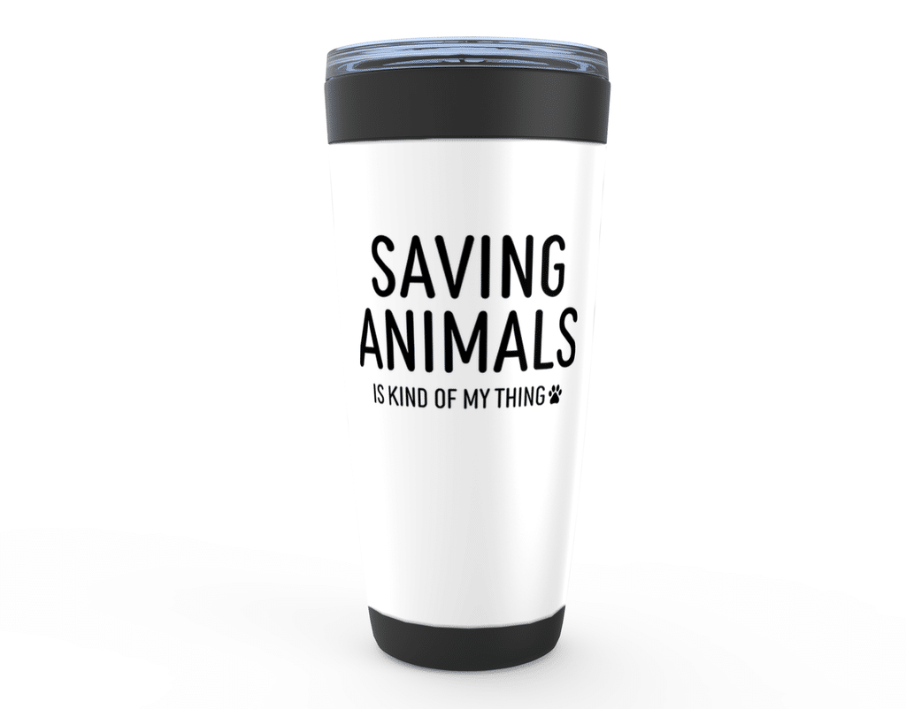 Saving Animals Is My Kind Of My Thing – Black Viking Tumbler 20oz