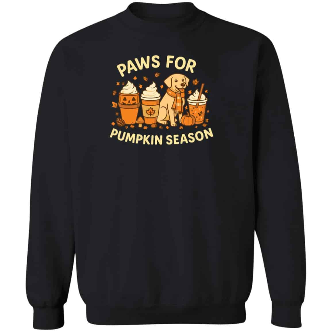 Paws For Pumpkin Season Sweatshirt Black