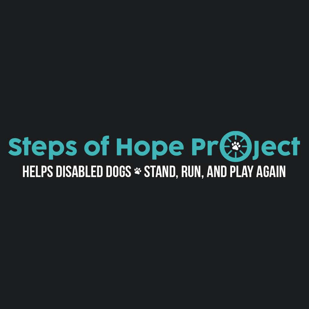 Steps Of Hope Project - Helps Disabled Dogs Standard Tee Black - Image 2