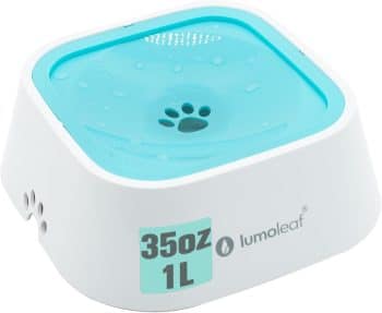 LumoLeaf No Spill Water Bowl for Large Dogs with Filter