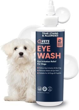 Dog Eye Drops & Wash for Tear Stains, Infection & Allergy Relief