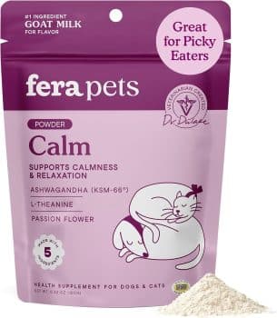 Fera Pets Dog & Cat Calming Supplement - Goat Milk Powder Topper
