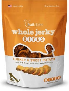 Fruitables Whole Jerky Dog Treats, Turkey & Sweet Potato Flavor, 5oz | Jerky Dog Treats