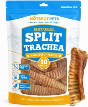  hotspot pets Premium Beef Trachea for Dogs 6" Strips Split
