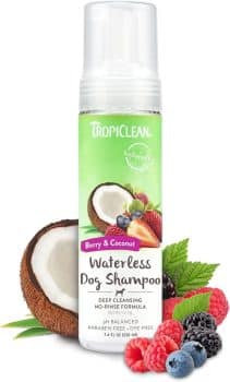 TropiClean No Rinse Waterless Dog Shampoo, Berry & Coconut Scent