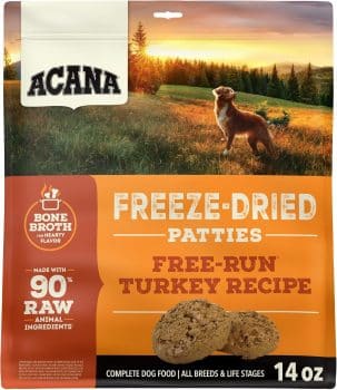  ACANA Freeze Dried Dog Food & Topper Free-Run Turkey Patties