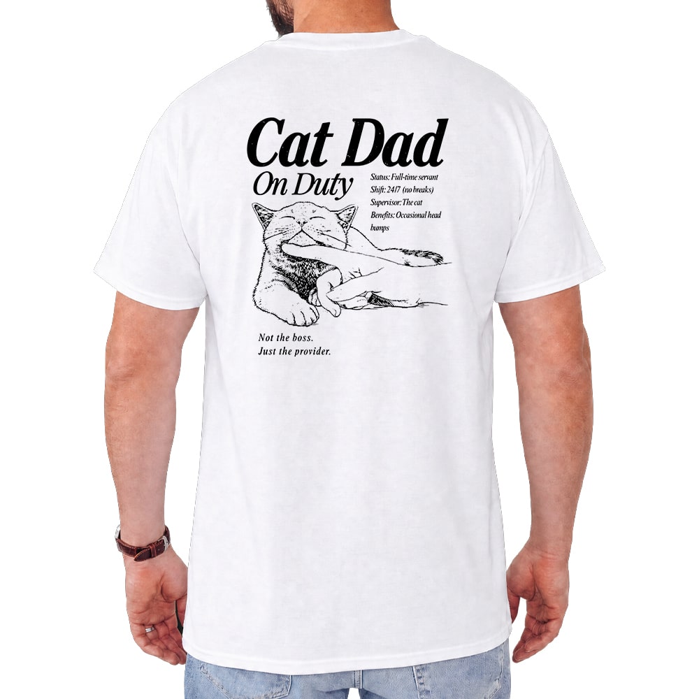 Cat Dad Supply Co Standard Tee White