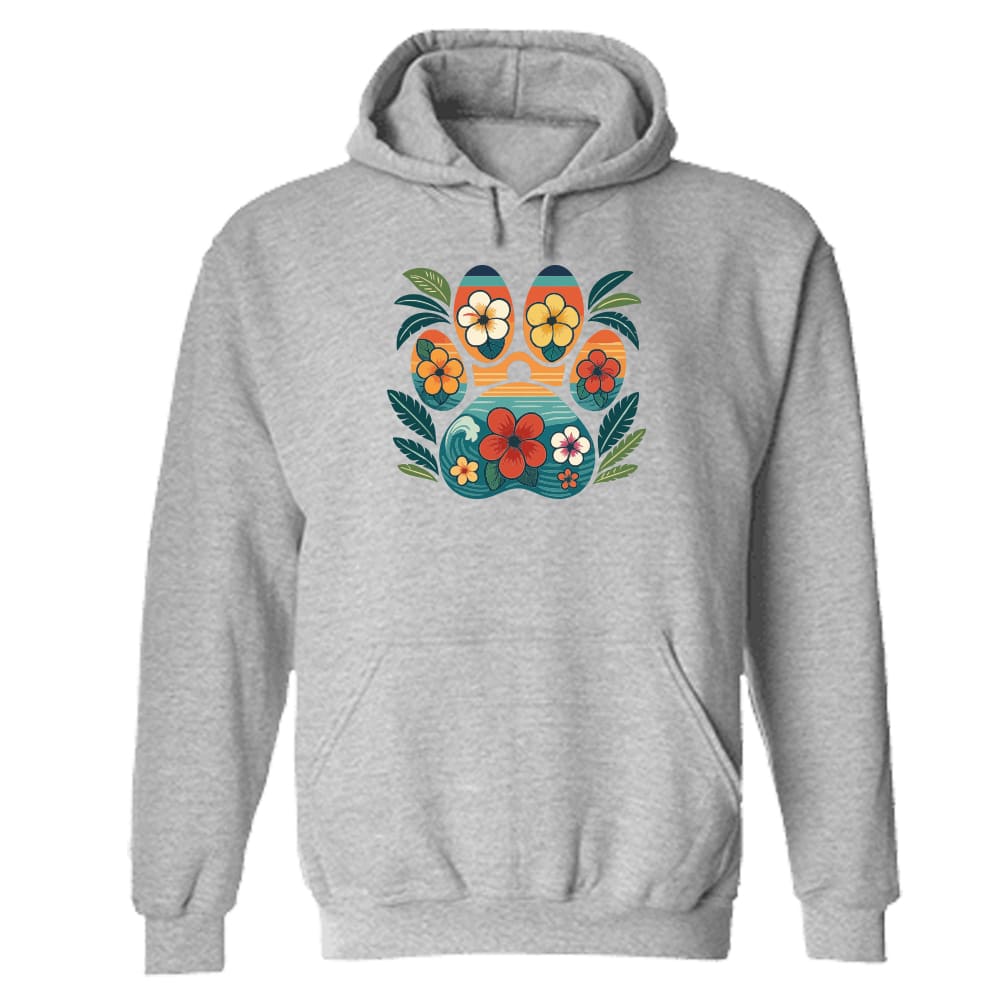 Aloha Paw Hoodie Heather Grey