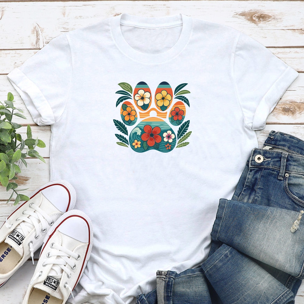 Aloha Paw Standard Tee White