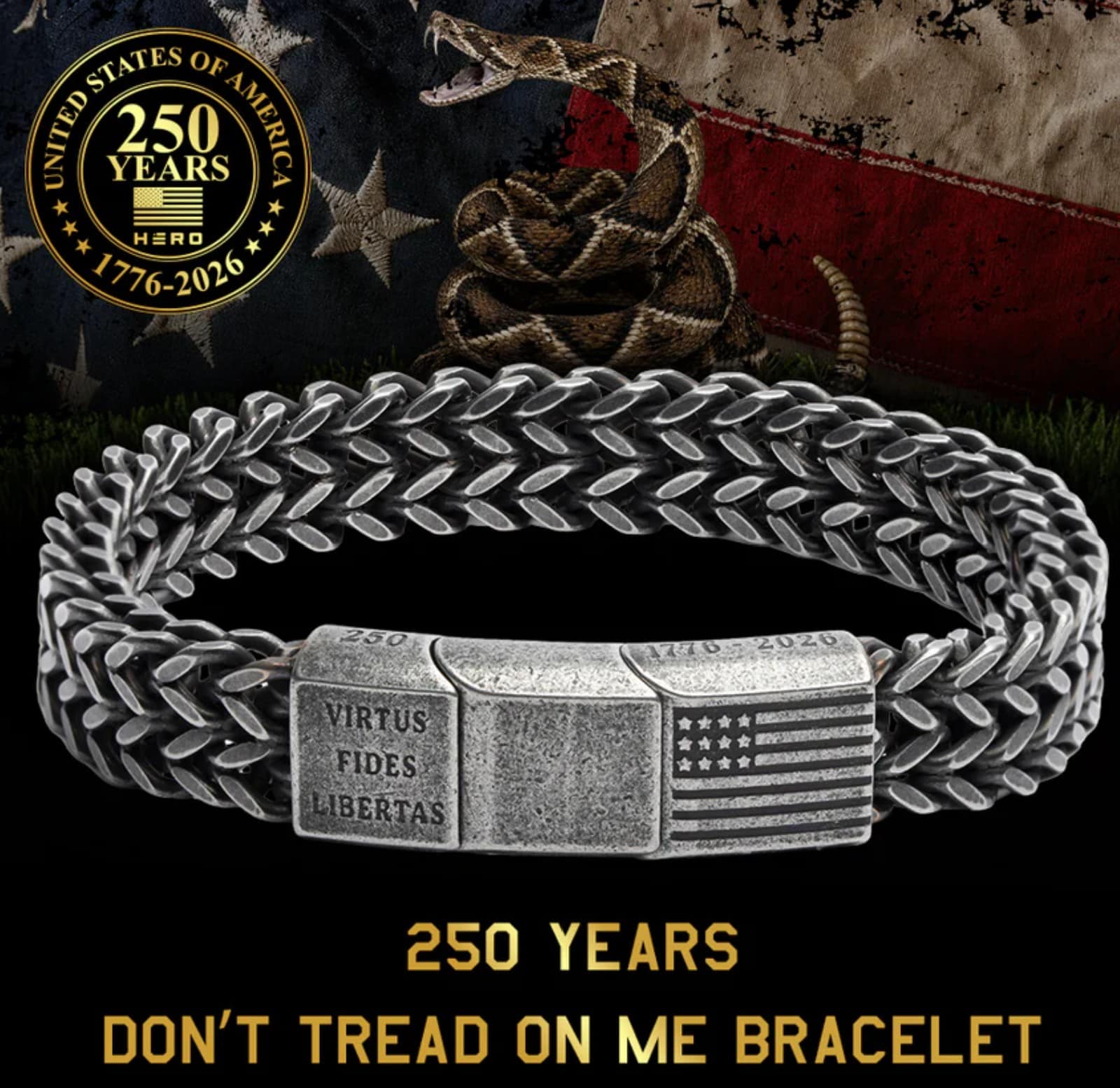 USA 250th Anniversary – Don’t Tread On Me Bracelet