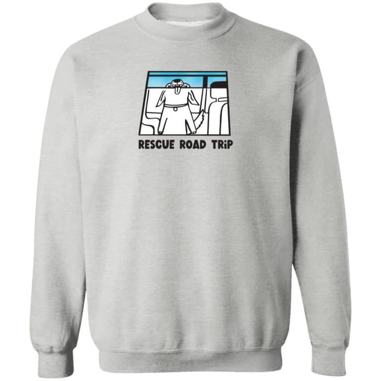 Rescue Road Trip Window Licker Sweatshirt Heather Grey