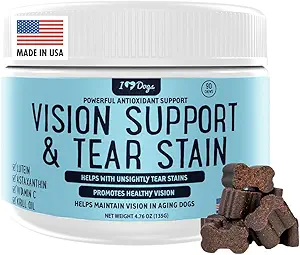 iHeartDogs Vision & Tear Stain Support Dog Supplement