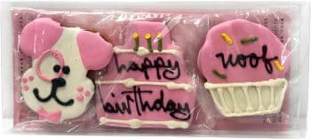 Bubba Rose Biscuit Company Decorated Birthday Girl Pink Dog Treats