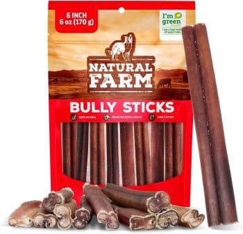 Natural Farm Odor-Free Bully Sticks (6 Inch, 6 Ounces)