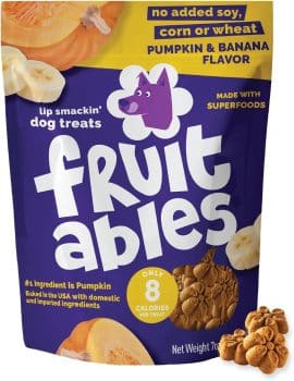 Fruitables Baked Dog Treats, Low Calorie Treats, Pumpkin & Banana