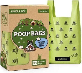 Pogi's Large Dog Poop Bags with Handles, Fresh Scent, Extra Thick