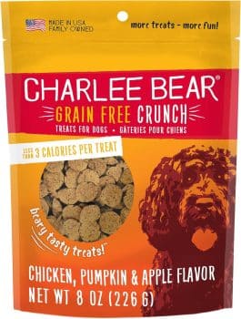Charlee Bear Grain Free Dog Treats, Chicken, Pumpkin & Apple