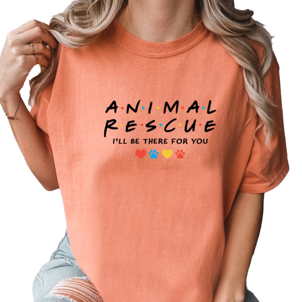 Comfort Colors Animal Rescue I’ll Be There For You Vintage Washed Tee - Terracotta
