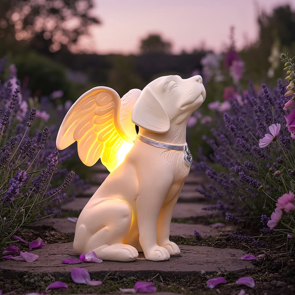 Dog Angel Solar Memorial Statue – A Glowing Tribute to Your Beloved Dog, Complete with Gift Box and Meals Donated to Shelter Dogs in Their Honor - Image 13