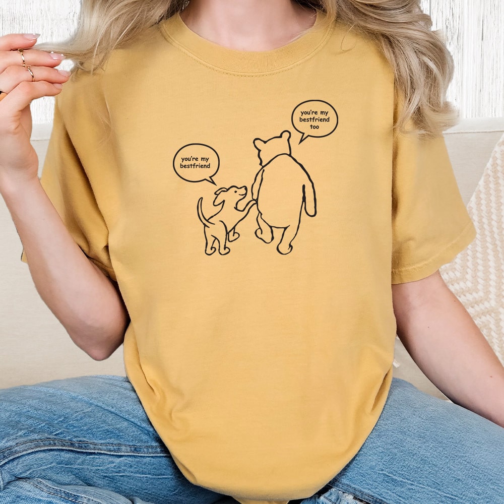 Comfort Colors You’re My Best Friend Vintage Washed Tee - Mustard