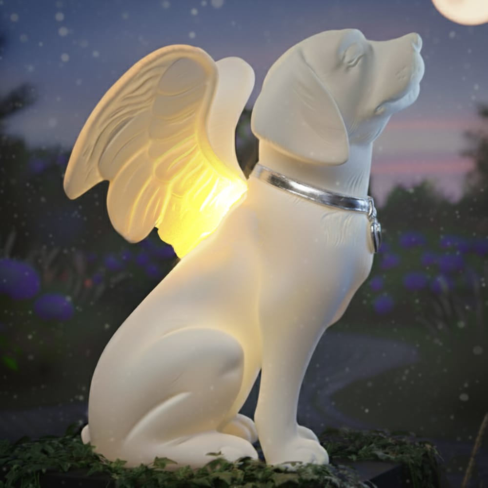 Dog Angel Solar Memorial Statue – A Glowing Tribute to Your Beloved Dog, Complete with Gift Box and Meals Donated to Shelter Dogs in Their Honor - Image 14