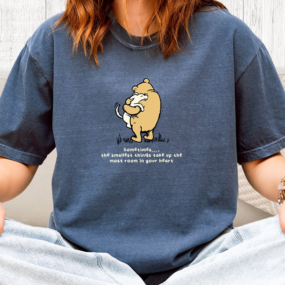 Comfort Colors Sometimes The Smallest Things Take Up The Most Room In Your Heart Vintage Washed Tee - Denim