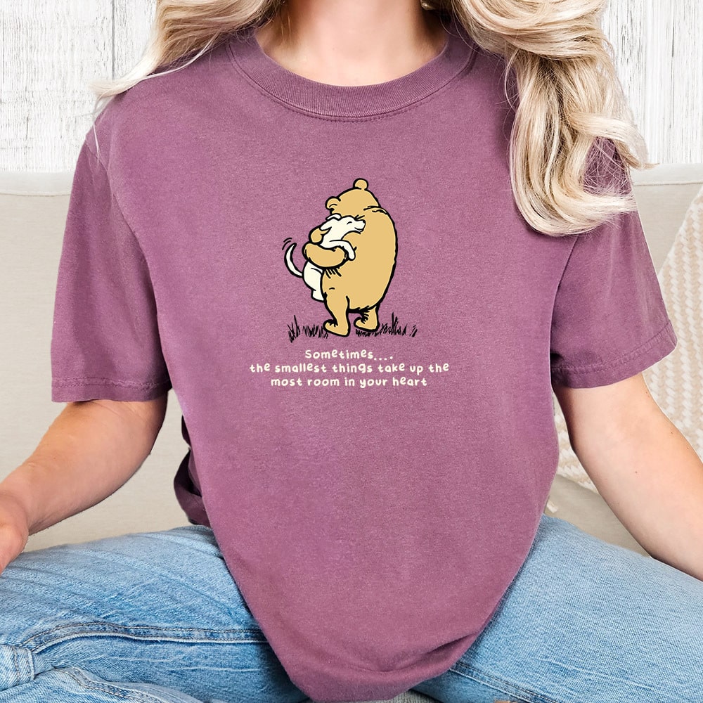 Comfort Colors Sometimes The Smallest Things Take Up The Most Room In Your Heart Vintage Washed Tee - Berry
