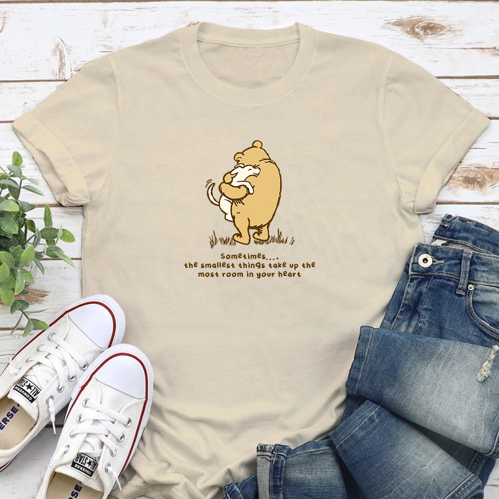 Sometimes The Smallest Things Take Up The Most Room In Your Heart Standard Tee Tan