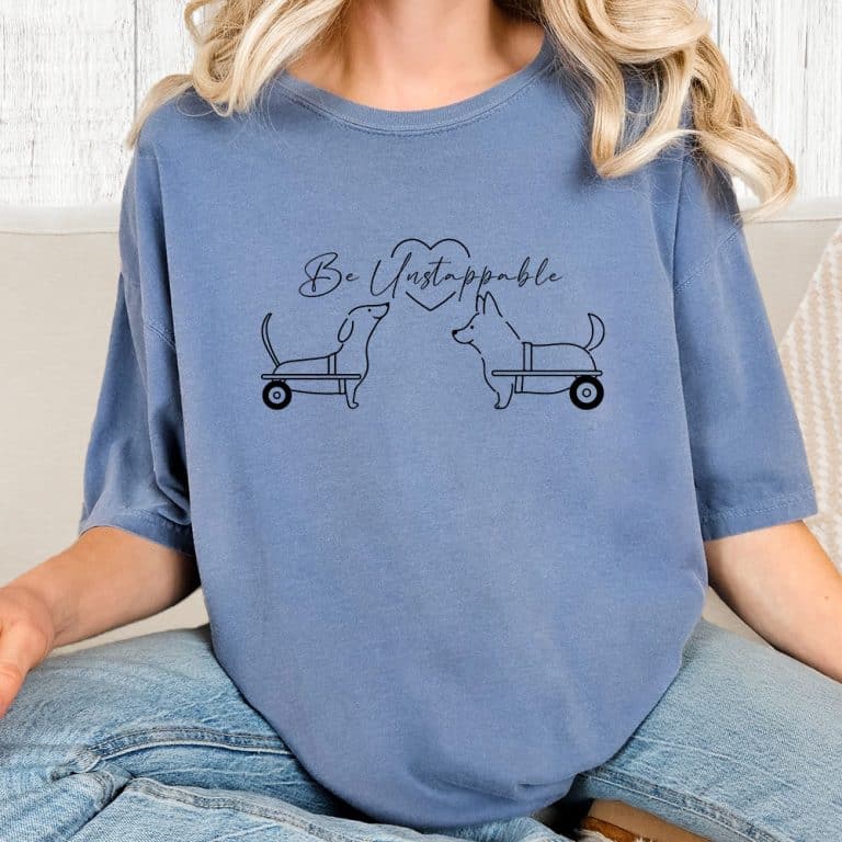 Comfort Colors Be Unstoppable - Friends Vintage Washed Tee - Blue Jean