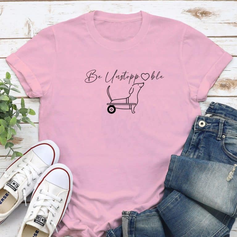Be Unstoppable - Dachshund Standard Tee Light Pink