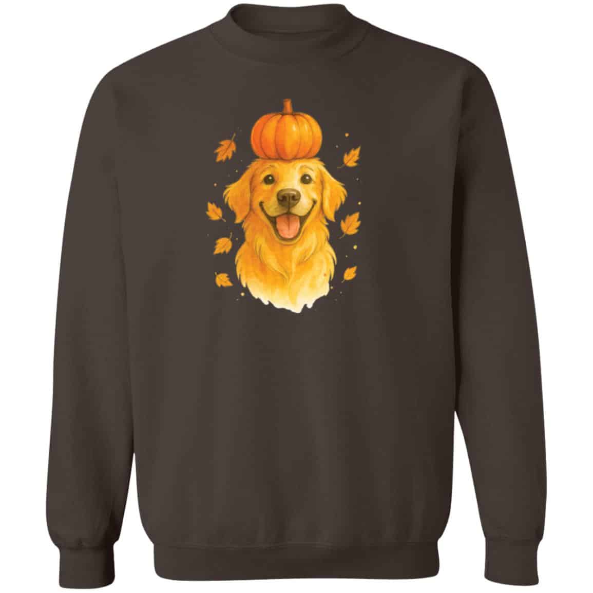 Golden Retriever Pumpkin Sweatshirt Brown